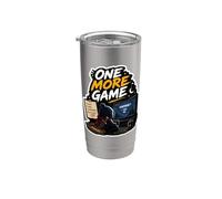 One More Game Gamer Controller Retro Gaming Design Bicchiere termico in acciaio inox doppia parete