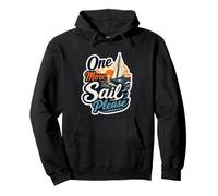 One More Sail Please Nautical Sunset Barca a Vela Citazione Felpa con Cappuccio