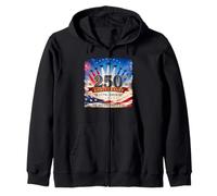 One Nation Under God - Vintage Jet Airshow 1776-2026 250th Felpa con Cappuccio