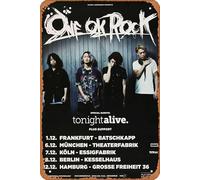 One OK Rock - Tonight Alive, Tour 2014 - Targa in metallo Konzertplakat 20,3 x 30,5 cm, decorazione da parete vintage retrò