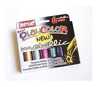 Instant PlayColor Metallic Una scatola di 6 bastoncini di tempera Colori metallici assortiti