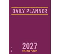 One Page per Day Daily Planner 2027: Large , Full Page , 8.5 x 11 , Pink for Women