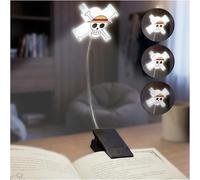 One Piece 3D Lampada Lettura Libro, 3 Modalità di Protezione Degli Occhi con Clip Luce da Lettura per Libro, Portatile & 360° Cappello di Paglia Flessibile, Alimentato Tramite USB e Batteria