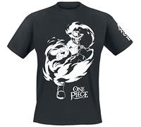 One Piece Ace Uomo T-Shirt Nero S 100% Cotone Regular