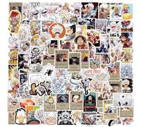 One Piece Adesivi 100 Pezzi Vinile Disegni Animati Luffy Adesivi per Portatile, Bottiglie d'Acqua Monopattino, Bicicletta, Computer, Snowboard, Bagagli, Auto, Carino Anime Impermeabile