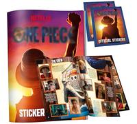 ONE PIECE Album con 2 Bustine di Figurine, Official Sticker Album Netflix