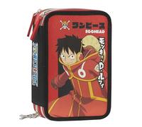 Franco Cosimo Panini Astuccio scuola ufficiale One Piece - 3 scomparti, set cancelleria, zip