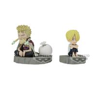 Banpresto Sanji & Zeff World Collectable Stories One Piece Figure 6 Cm Beige