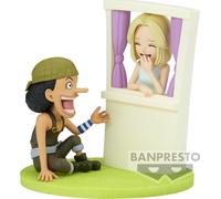 Banpresto World Colletable Log Stories Usopp & Kaya One Piece Figure 7 Cm Giallo