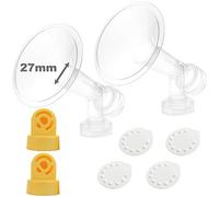 one-piece Breastshields (Replace Medela Personalfit Connector and Breastshield) con 2 valvole e 4 membrane per Medela Pump in Style, Lactina, Symphony, and Swing Breastpumps.