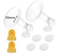 one-piece Breastshields (Replace Medela Personalfit Connector and Breastshield) con 2 valvole e 4 membrane per Medela Pump in Style, Lactina, Symphony, and Swing Breastpumps.