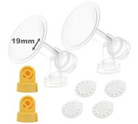 one-piece Breastshields XS 19 mm (Replace Medela Personalfit Connector and Breastshield) con 2 valvole e 4 membrane per Medela Pump in Style, Lactina, Symphony, and Swing Breastpumps. Can be used with Simple Wishes. Can be Sanitized with Medela Quick Clean micro Steam bag. Medela S, 21 mm Breastshield