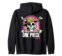 One Piece Bright Jolly Roger Felpa con Cappuccio