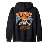 One Piece Buggy Collegic Skull Felpa con Cappuccio
