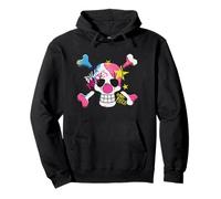 One Piece Buggy Pirates Logo Colore Cranio Clown & Crossbones Felpa con Cappuccio