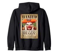 One Piece Buggy The Clown Pirate Wanted Poster Felpa con Cappuccio