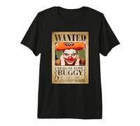 One Piece Buggy The Clown Pirate Wanted Poster Maglietta Premium