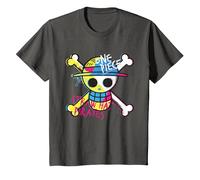 One Piece Cappello di Paglia Pirati Logo Colore Scimmia D Rufy Bambini Maglietta, Bambini, Asfalto, 2 Anni