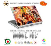 One piece cartoon adesivo notebook tablet sticker comics print pvc 1 pz.