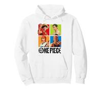 One Piece Character Squares Map Felpa con Cappuccio