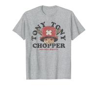 One Piece Chopper Face Maglietta, Uomo, Grigio Melange, 6XL
