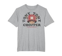 One Piece Chopper Face Maglietta, Uomo Taglie Grandi, Grigio Melange, 6X Tall