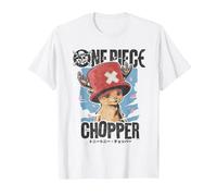 One Piece Chopper Portrait Ufficialmente Autorizzato Maglietta, Uomo, Bianco, M