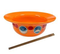One Piece Ciotola Ace Ramen Anime Bowls, Ramen Ciotola con Bacchette per Cappello di Paglia, Regalo