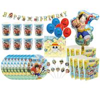One piece Compleanno (61-teilig) Tazza Piatti Deco Palloncino Festa