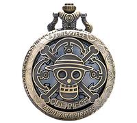 One Piece Cool Pirata Stile Orologio Da Tasca Paglia Caso Cappello Collana Di Rame Moda Orologio per Bambini Uomini Ragazzi Regali, One Piece, 1 pezzo