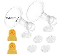 One-Piece Coppa per il seno (24 mm) w / valvola, membrana per Medela tiralatte (Swing, Pump in Style, Lactina, Symphony); Sostituire Medela PersonalFit 24 millimetri Coppa per il seno, connettore, valvola / membrana; realizzato da Nenesupply