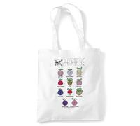 One Piece Devil Fruits Borsa Tote Riutilizzabile per Spesa e Viaggi, Bianco