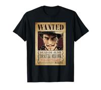 One Piece Dracule Mihawk Pirate Wanted Poster Maglietta