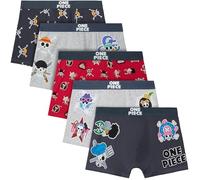 One Piece | Dragon Ball Super | Naruto Boxer Bambino 7-15 Anni, 5 Pacco Morbido, Elasticizzato e Traspirante Mutande Bambini