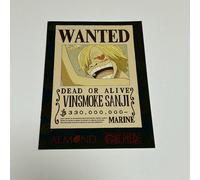 One Piece × FamilyMart Original A5 Memo Pad Wanted Poster "Vinsmoke Sanji" Gi...