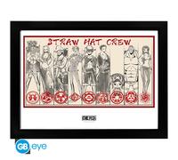 One Piece Quadretto Con Cornice Framed Print Straw Hat Crew (30.5 x 40.6cm)