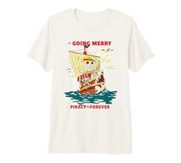 One Piece Going Merry Vintage Poster Maglietta Premium