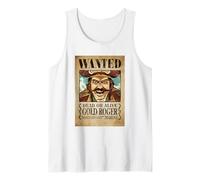 One Piece Gold Roger Pirate Wanted Poster Canotta