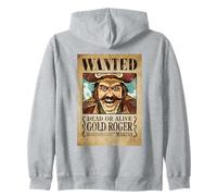 One Piece Gold Roger Pirate Wanted Poster Felpa con Cappuccio