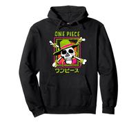 One Piece Jolly Roger Colourful Logo Felpa con Cappuccio