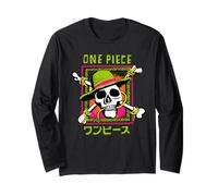 One Piece Jolly Roger Colourful Logo Maglia a Manica