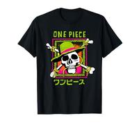One Piece Jolly Roger Colourful Logo Maglietta