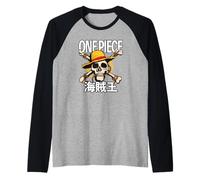 One Piece Jolly Roger Maglia con Maniche Raglan