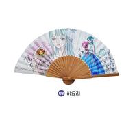 One Piece Korea Limited Illustration Folding Fan Rufy Zoro Hiyori Anime