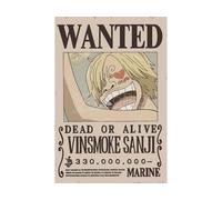 One Piece Led Wall Lampada Light Wanted Sanji 30 Cm Teknofun