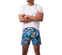 One Piece Live Action Cappello di Paglia Pirate Icons All-Over Stampa Uomini Blu Scuro Active Mesh Shorts, Cappello di paglia monopezzo pirata, XX-Large