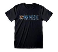 One Piece Logo Uomo T-Shirt Nero XXL 100% Cotone Regular