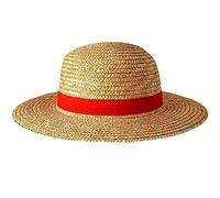 One Piece Luffy Cappello di paglia, Luffy Cappello, Ruffy Cappello di paglia, Cosplay Costume Sun Hat, Anime Cartoon Character Sun Protection Cappello di paglia Bambini Adulti