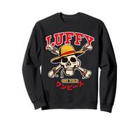 One Piece Luffy Collegic Skull Felpa