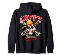 One Piece Luffy Collegic Skull Felpa con Cappuccio